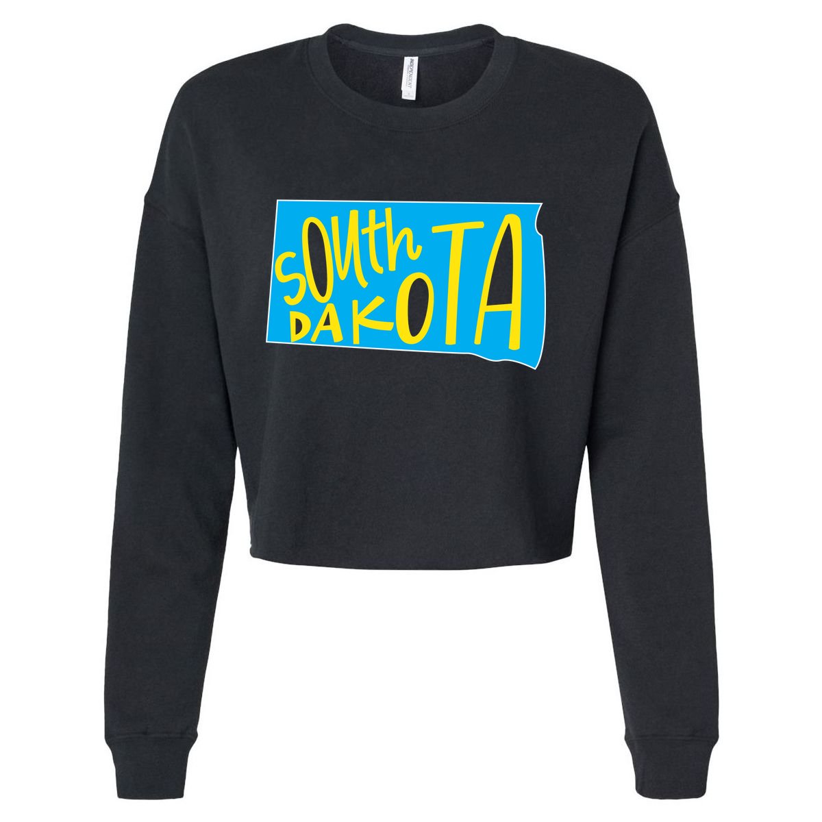South Dakota Hand Drawn State Outline Cropped Pullover Crew