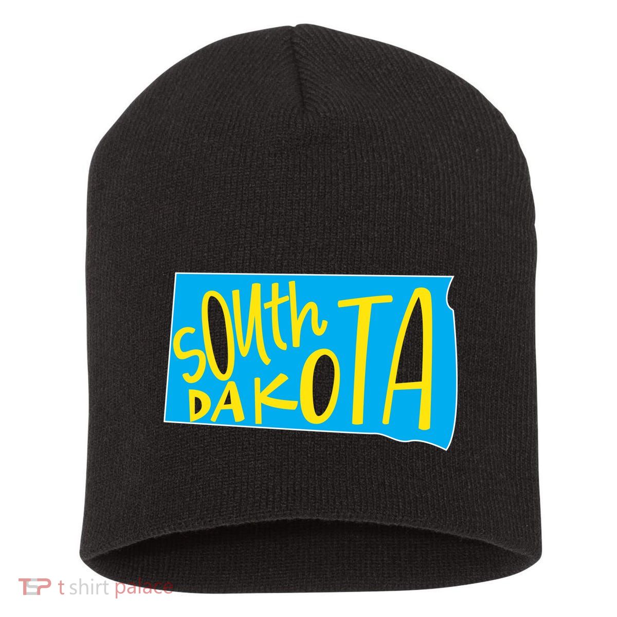South Dakota Hand Drawn State Outline Short Acrylic Beanie