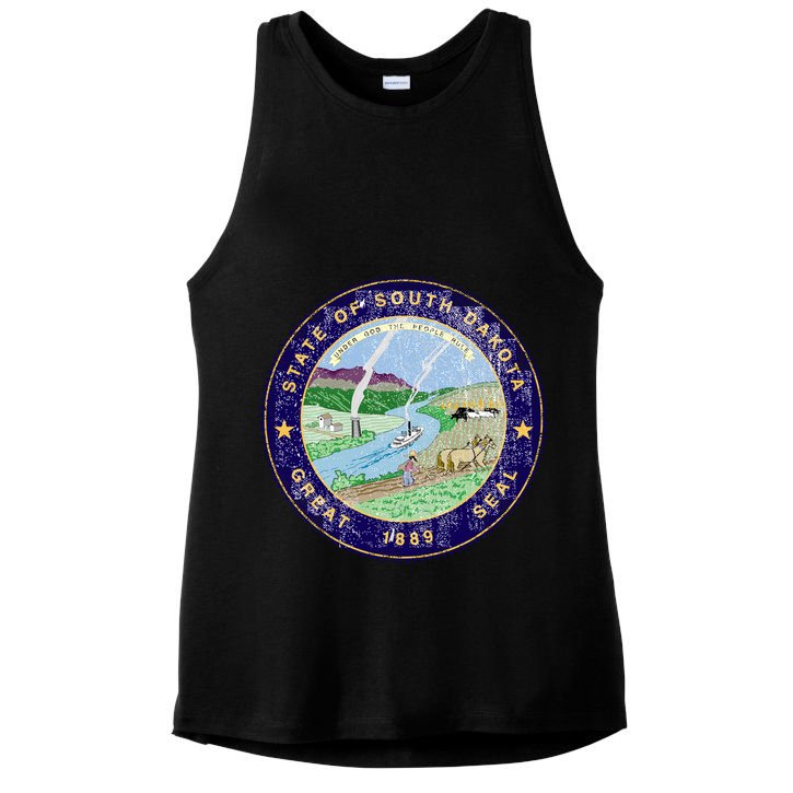 South Dakota Seal Ladies PosiCharge Tri-Blend Wicking Tank