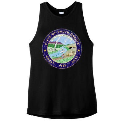 South Dakota Seal Ladies PosiCharge Tri-Blend Wicking Tank