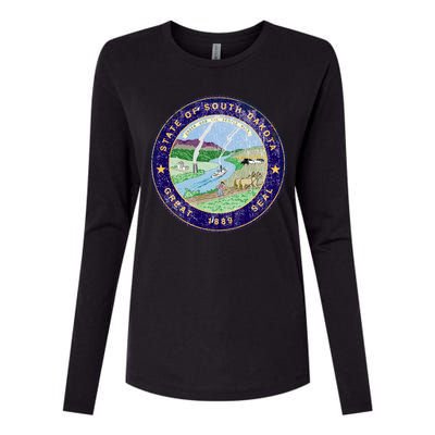 South Dakota Seal Womens Cotton Relaxed Long Sleeve T-Shirt