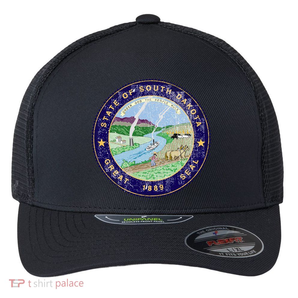 South Dakota Seal Flexfit Unipanel Trucker Cap