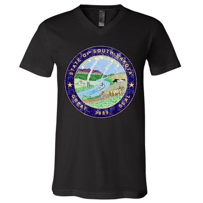 South Dakota Seal V-Neck T-Shirt