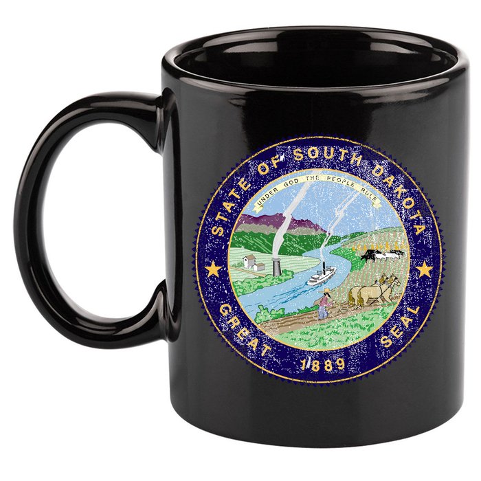 South Dakota Seal 11oz C Handle Ceramic Mug