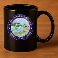 South Dakota Seal 11oz C Handle Ceramic Mug