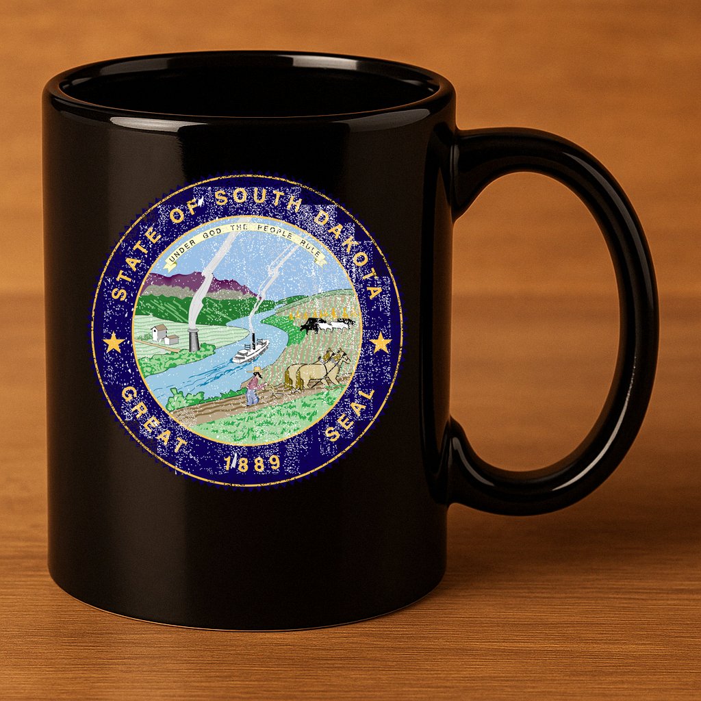 South Dakota Seal 11oz C Handle Ceramic Mug