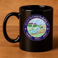 South Dakota Seal 11oz C Handle Ceramic Mug