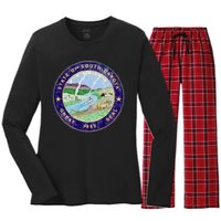 South Dakota Seal Women's Long Sleeve Flannel Pajama Set 