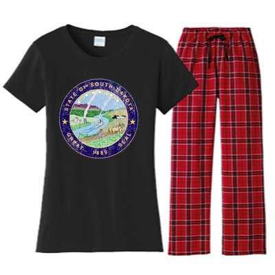 South Dakota Seal Women's Flannel Pajama Set