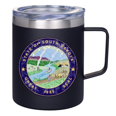 South Dakota Seal 12oz Stainless Steel Coffee Mug