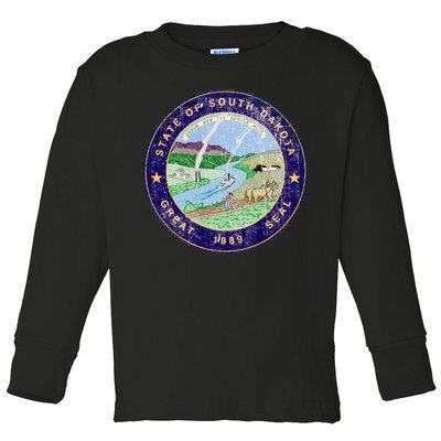 South Dakota Seal Toddler Long Sleeve Shirt