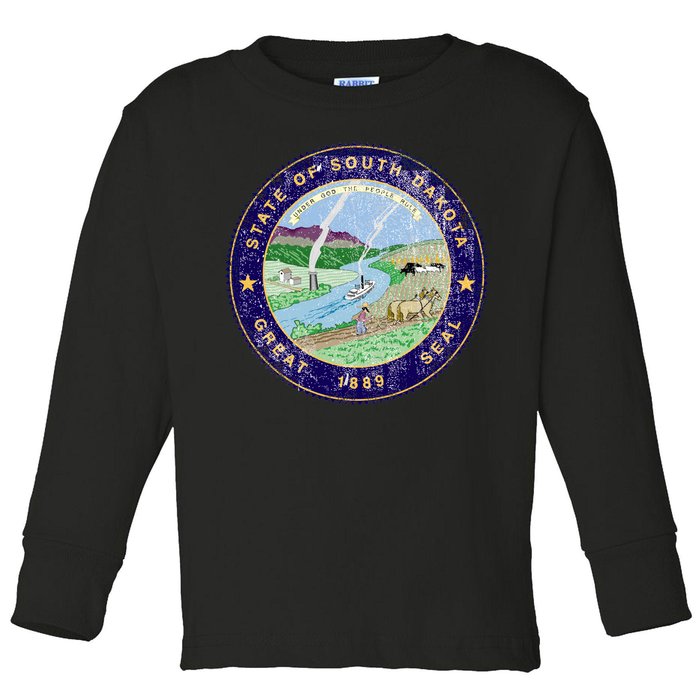 South Dakota Seal Toddler Long Sleeve Shirt