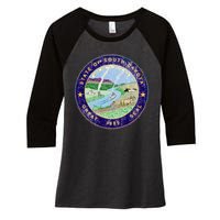 South Dakota Seal Women's Tri-Blend 3/4-Sleeve Raglan Shirt