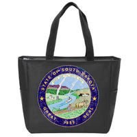 South Dakota Seal Zip Tote Bag