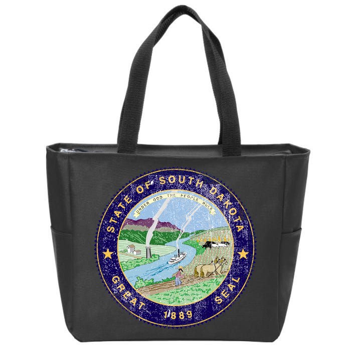 South Dakota Seal Zip Tote Bag