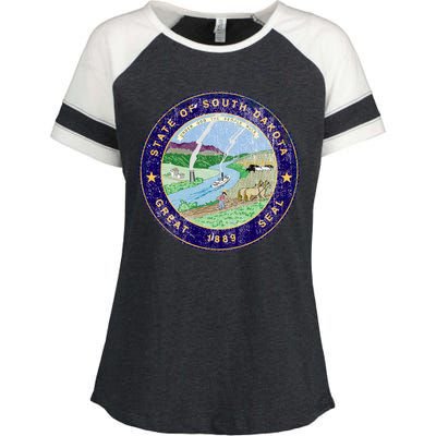 South Dakota Seal Enza Ladies Jersey Colorblock Tee