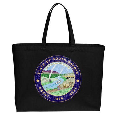 South Dakota Seal Cotton Canvas Jumbo Tote