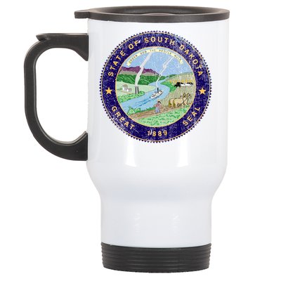 South Dakota Seal Stainless Steel Travel Mug