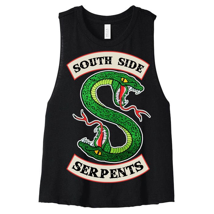 South Side Serpents  Women's Racerback Cropped Tank