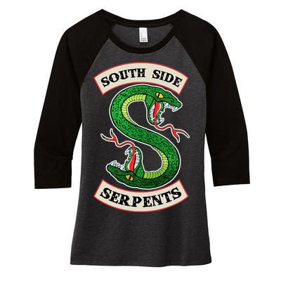 South Side Serpents  Women's Tri-Blend 3/4-Sleeve Raglan Shirt