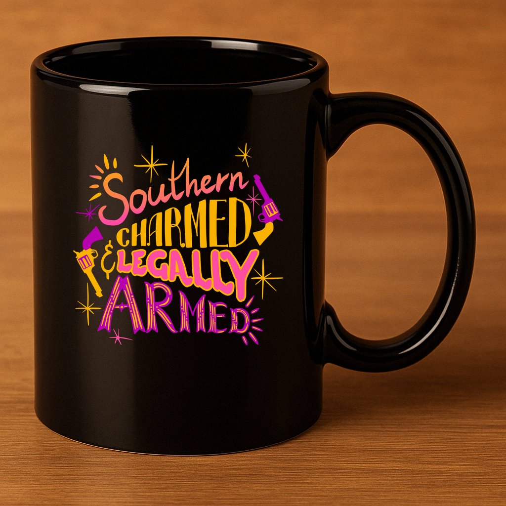 Southern Charmed Legally Armed 2nd Amendment 11oz C Handle Ceramic Mug