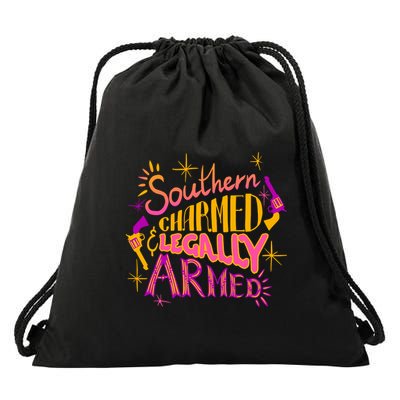 Southern Charmed Legally Armed 2nd Amendment Drawstring Bag