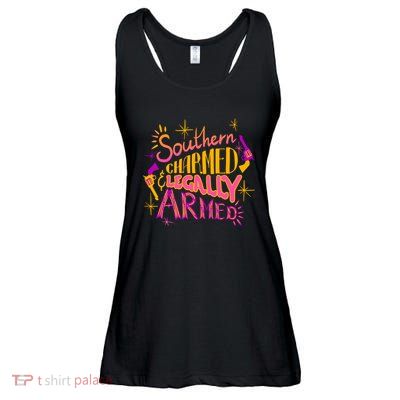 Southern Charmed Legally Armed 2nd Amendment Ladies Essential Flowy Tank
