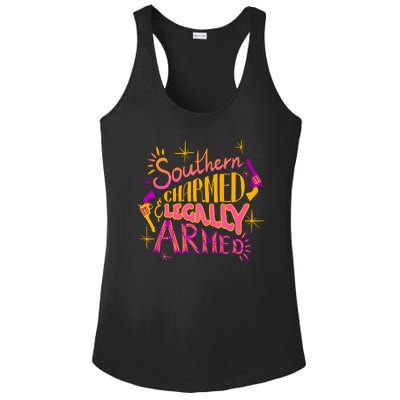 Southern Charmed Legally Armed 2nd Amendment Ladies PosiCharge Competitor Racerback Tank