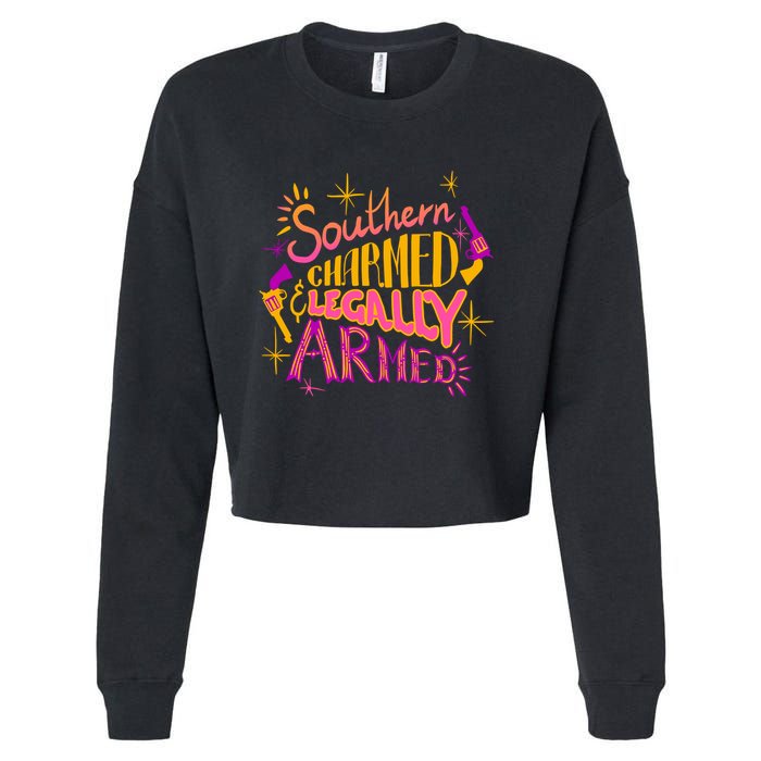 Southern Charmed Legally Armed 2nd Amendment Cropped Pullover Crew