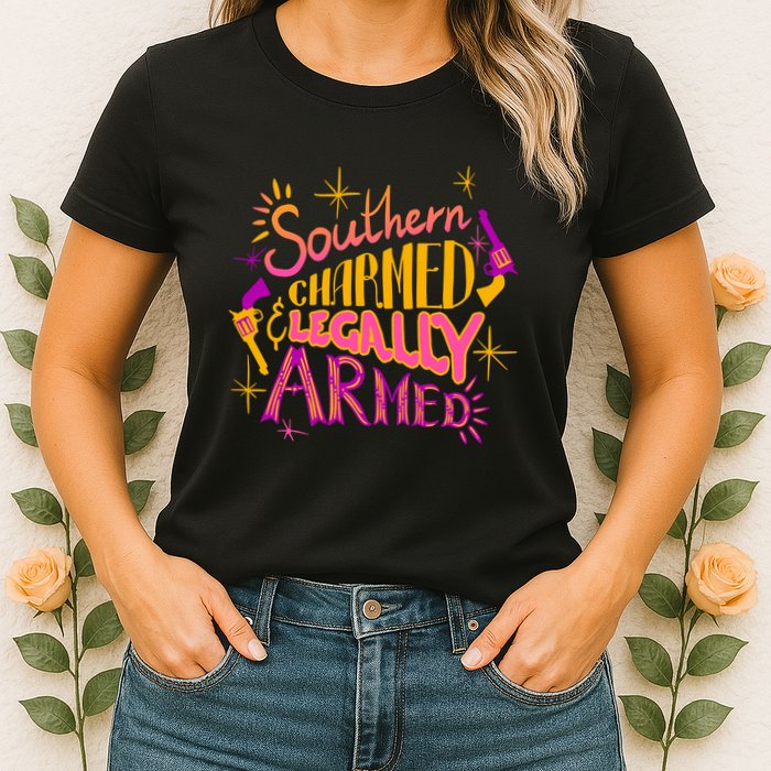 Southern Charmed Legally Armed 2nd Amendment Womens T-Shirt