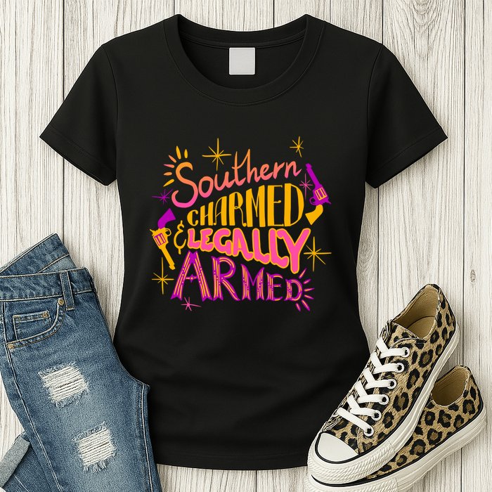 Southern Charmed Legally Armed 2nd Amendment Womens T-Shirt