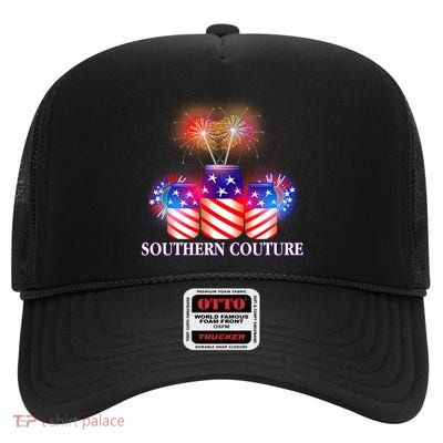 Southern Couture July 4th High Crown Mesh Back Trucker Hat