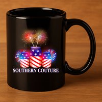 Southern Couture July 4th 11oz C Handle Ceramic Mug