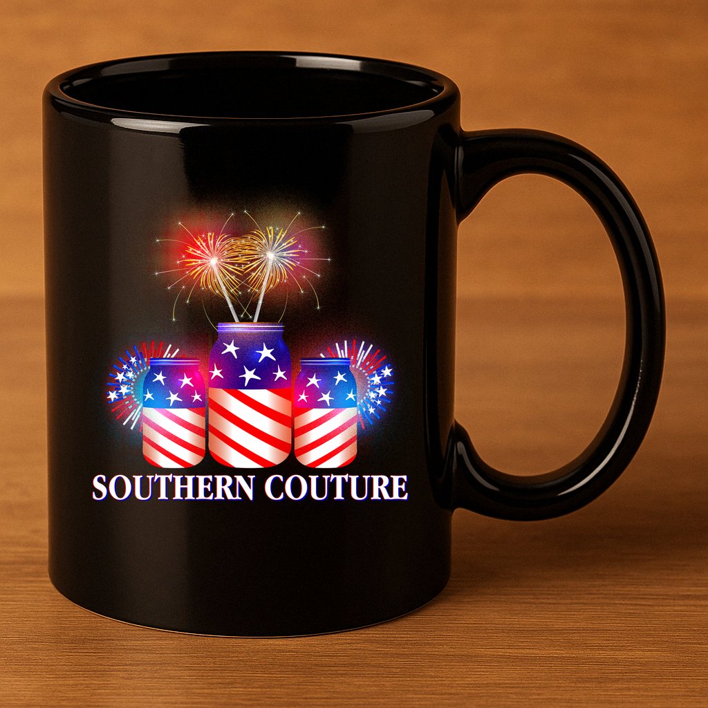 Southern Couture July 4th 11oz C Handle Ceramic Mug