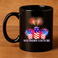 Southern Couture July 4th 11oz C Handle Ceramic Mug