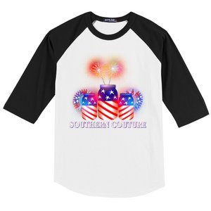 Southern Couture July 4th Baseball Sleeve Shirt