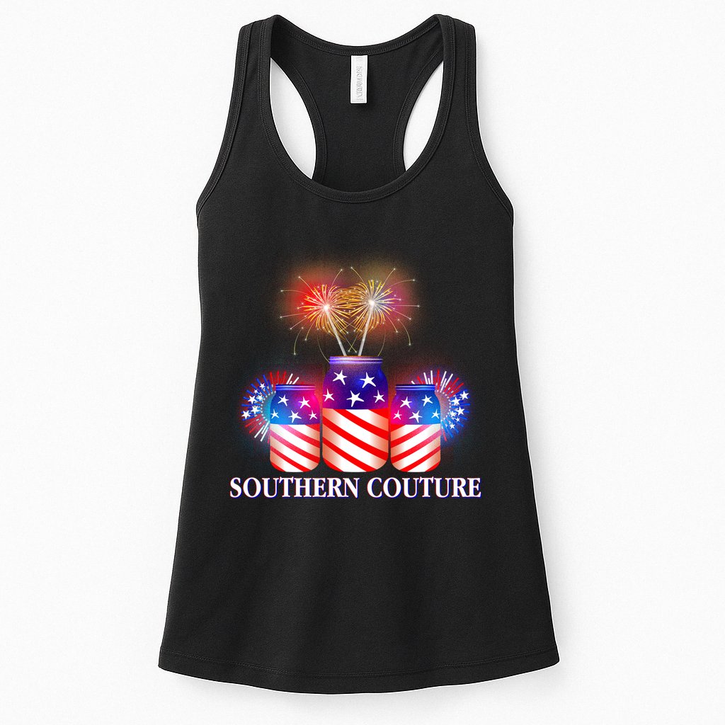 Southern Couture July 4th Womens Tank Top