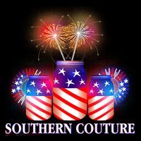 Southern Couture July 4th Women's V-Neck T-Shirt