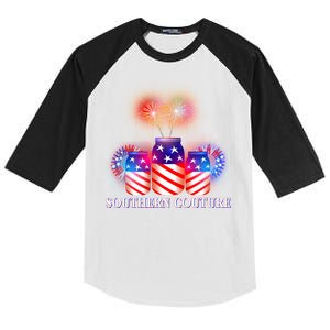 Southern Couture July 4th Kids Colorblock Raglan Jersey