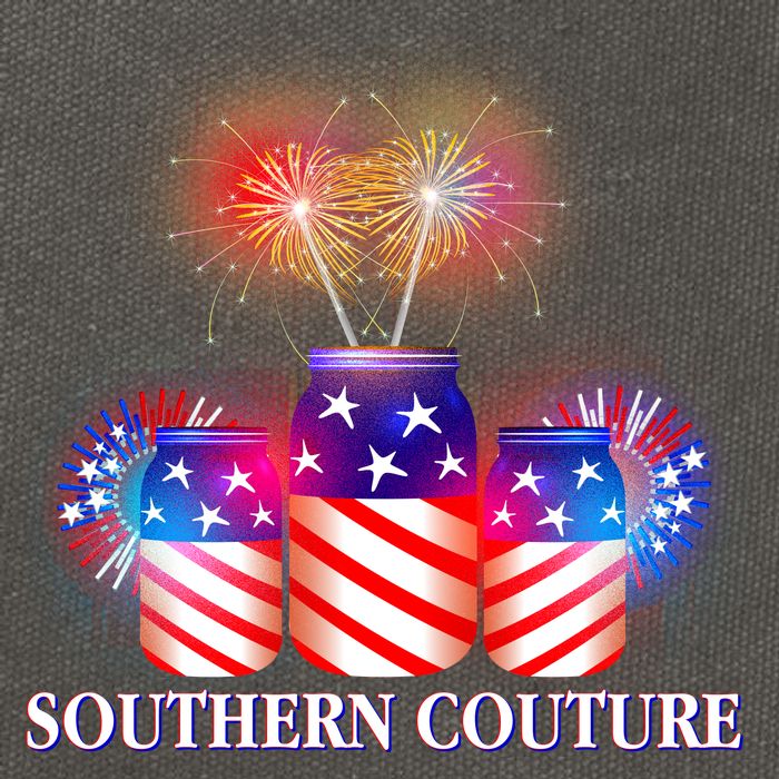 Southern Couture July 4th Cotton Canvas Backpack