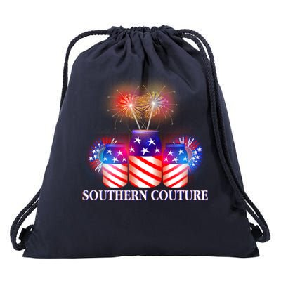 Southern Couture July 4th Drawstring Bag