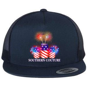 Southern Couture July 4th Flat Bill Trucker Hat