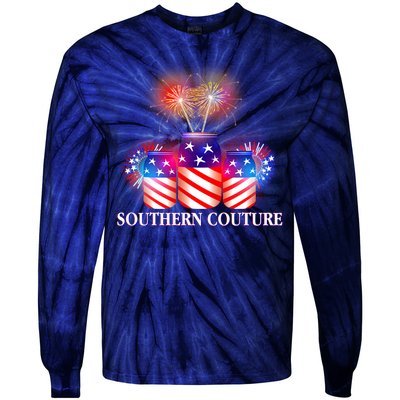 Southern Couture July 4th Tie-Dye Long Sleeve Shirt