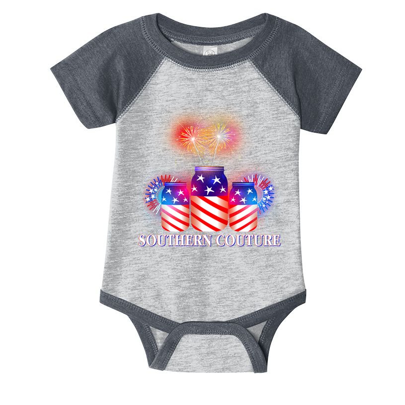Southern Couture July 4th Infant Baby Jersey Bodysuit