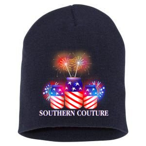 Southern Couture July 4th Short Acrylic Beanie