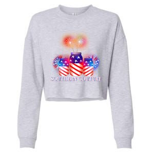 Southern Couture July 4th Cropped Pullover Crew