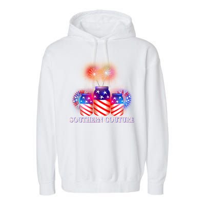 Southern Couture July 4th Garment-Dyed Fleece Hoodie