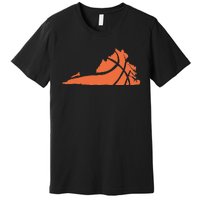 State Of Virginia Basketball Design Graphic Premium T-Shirt