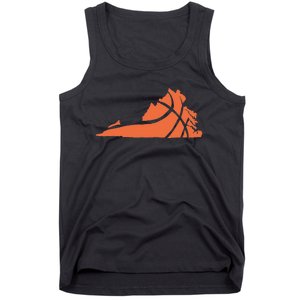 State Of Virginia Basketball Design Graphic Tank Top