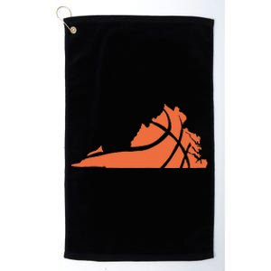 State Of Virginia Basketball Design Graphic Platinum Collection Golf Towel